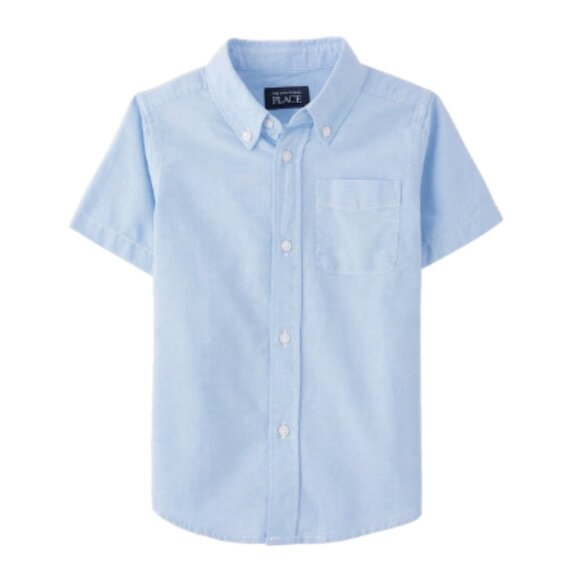 Children's Place Boy's Uniform Oxford Button Down Shirt - Picture 1 of 2